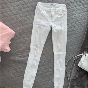 Just Black white ripped skinny jeans